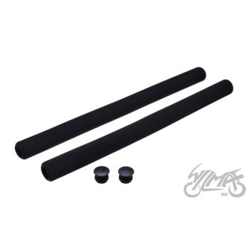 Käepidemed jalgrattale - käsn, mustad