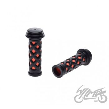 Käepidemed jalgrattale, must/oranž, 85 mm