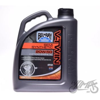 BEL-RAY V-TWIN POOLSÜNTEETILINE ÕLI 4T 20W-50 4L