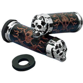 CHR SKULL GRIP W/PLN EYES