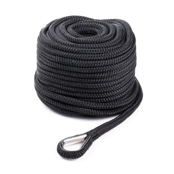 Qvarken Anchor Rope Dockline with thimble 18mm 50m black