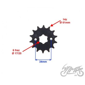 Veohammasratas 14h, kett 428H, SD 20mm