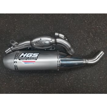 HGS Exhaust system 4T Complete set new design  KTM350SX-F 2023- Carbon end cap