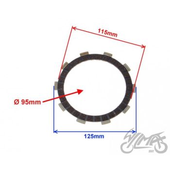 Sidurikettaste komplekt 4tk (friktsioonikettad) - Minarelli AM6