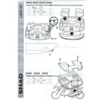 Pidurituli kohvrile, Shad sh26 sh29 sh33 sh34 sh37