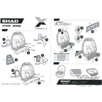 Seljatugi kohvrile shad sh58x sh59x