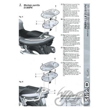 Kohvri adapter, ülemine - Shad, honda integra nc