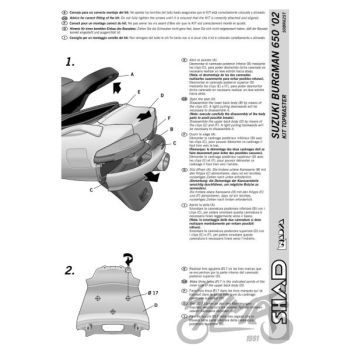 Kohvri adapter, ülemine - Shad, Suzuki Burgman