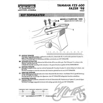 Kohvri adapter, ülemine - Shad, Yamaha Fazer 600