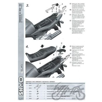 Kohvri adapter, ülemine - Shad, Yamaha Diversion XJ 900 SN