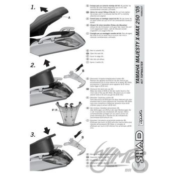 Kohvri adapter, ülemine - Shad, Yamaha x-max 125 250