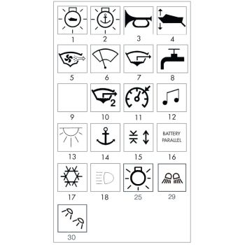 Rocker switch w. icon - Neutral without symbols