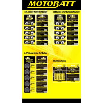 Motobatt AG12,LR43,386/301 1.5V Alkaline battery (10pcs)