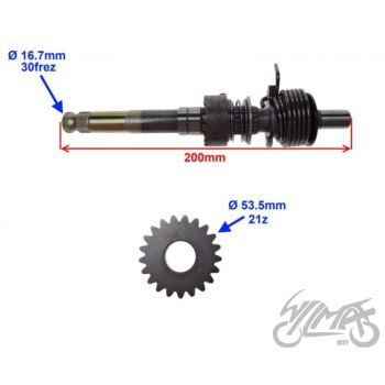 Käivitushoova võll, kpl. XY140 MOOTOR