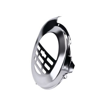 OEM standard ventilaatori kate poleeritud roostevabast terasest mudelitele Vespa PK 50-125, V50, Primavera 125 ET3, Ape 50