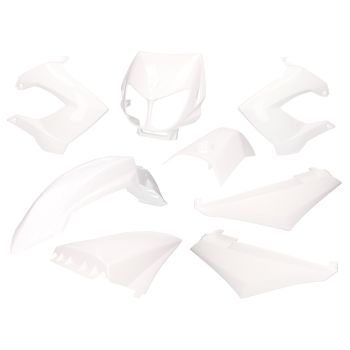 101 oktaani kattekomplekt valge mudelitele Derbi Senda R, SM X-Treme, SM DRD