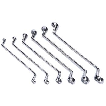 Rõngasvõtmete komplekt sügava nihkega, 6-17mm, 6-osaline