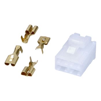 plug 4-pin for voltage regulator / rectifier for GY6, Kymco, CPI, Honda, Kymco, Minarelli, Peugeot, Derbi, Gilera