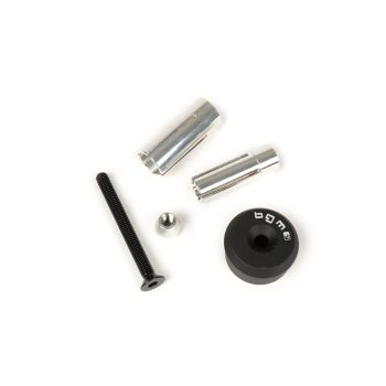 Mounting set for handlebar end mirror -BGM PRO- Vespa GT, GTS, GTL, GTV 125-300 + universal clamp for tube handlebar - matt black