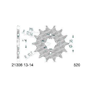 AFAM esihammasratas 13 hammast 520 mudelitele Yamaha XV 125 Virago
