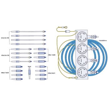 Karburaatori sünkroniseerimise komplekt Buzzetti (vaakum) - kuni 4 karburaatorit