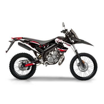 kleebiste komplekt must-valge-punane läikiv Gilera RCR 50 2018 jaoks