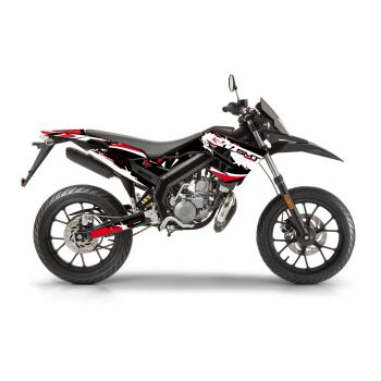 kleebisekomplekt must-valge-punane matt Gilera SMT 50 2018 jaoks