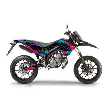 kleebiste komplekt must-roosa-sinine läikiv Gilera SMT 50 2018 jaoks