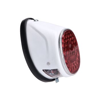 tagatule komplekt mopeedile ovaalne valge universaalne Puch MS, MV, Maxi, Kreidler, Zündapp jaoks