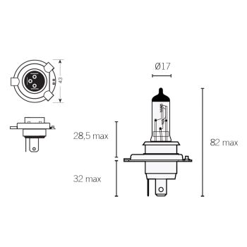 Halogeenpirn H4 P43t 12V 60/55W