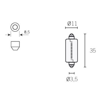 Pirn Osram C5W SC8,5-8 12V 5W