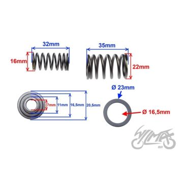 Klapivedrude komplekt koos kinnitusega 4T