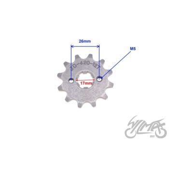 Veohammasratas 12H, 420 kett, d.17mm