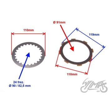 ATV 200 Loncin siduri hõõrde- ja metallkettad
