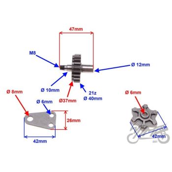 Käigukasti osad F/ZQ02012 ATV 200 LONCIN