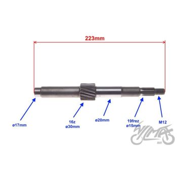 Käigukasti võll ATV 150 automatic